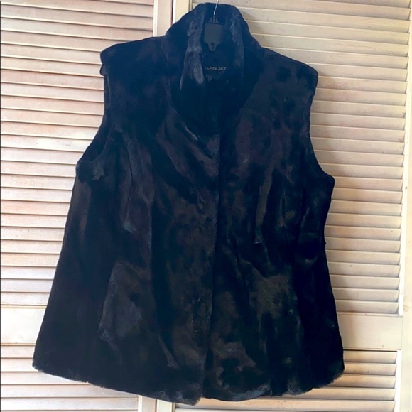 CRISTENBLAKE BLACK FUR VEST SIZE -L - Picture 3 of 7